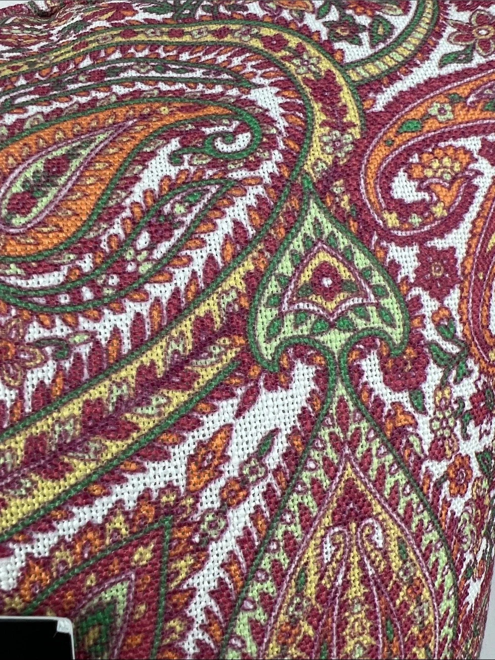 Lauren Ralph Lauren Indoor Outdoor Pillows Paisley Red Pink Green Set of 2 NEW